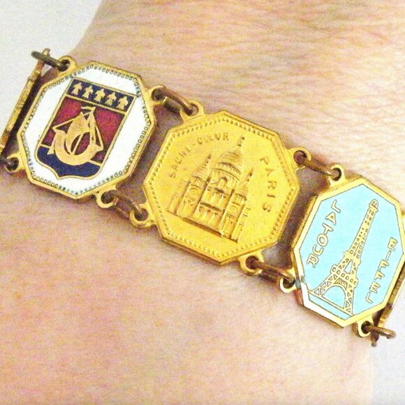 Vintage French Paris Souvenir Bracelet - Picture 2 of 5